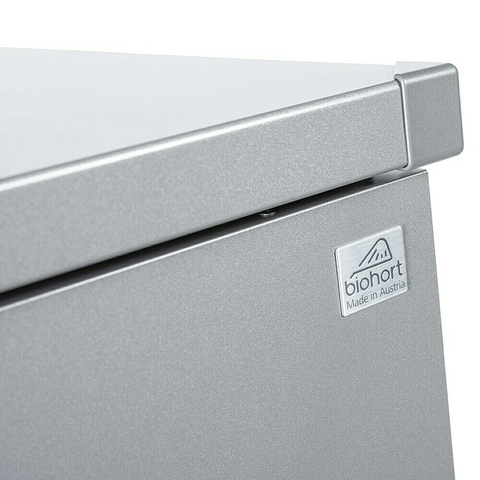 Biohort Mülltonnenbox Alex (L x B x H: 88 x 80 x 129 cm, Silber Metallic) | BAUHAUS