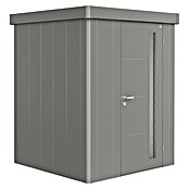 Biohort Neo Gerätehaus 1A (Außenbreite inkl. Dachüberstand: 180 cm, Außentiefe inkl. Dachüberstand: 180 cm, Stahl, Quarzgrau Metallic, Einzeltür) | BAUHAUS