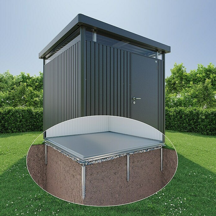 Biohort SmartBase PLUS Schraubfundament (Aluminium, Passend für: Biohort Gerätehaus NEO 3C) | BAUHAUS