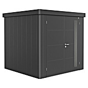 Biohort Neo Gerätehaus 2B (Außenbreite inkl. Dachüberstand: 236 cm, Außentiefe inkl. Dachüberstand: 236 cm, Stahl, Dunkelgrau Metallic, Doppeltür) | BAUHAUS