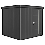 Biohort Neo Gerätehaus 2B (Außenbreite inkl. Dachüberstand: 236 cm, Außentiefe inkl. Dachüberstand: 236 cm, Stahl, Dunkelgrau Metallic, Einzeltür) | BAUHAUS