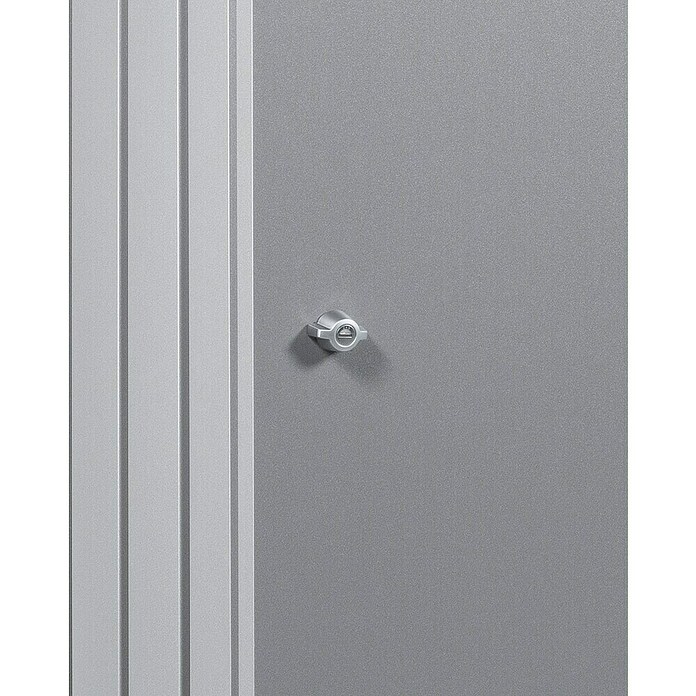 Biohort Mülltonnenbox Alex (L x B x H: 88 x 80 x 129 cm, Silber Metallic) | BAUHAUS