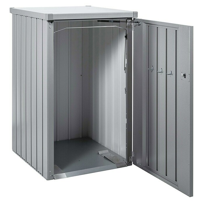 Biohort Mülltonnenbox Alex (L x B x H: 88 x 80 x 129 cm, Silber Metallic) | BAUHAUS