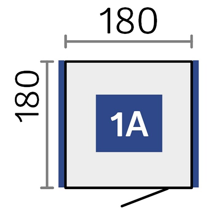 Biohort Neo Gerätehaus 1A (Außenbreite inkl. Dachüberstand: 180 cm, Außentiefe inkl. Dachüberstand: 180 cm, Stahl, Silber Metallic, Einzeltür) | BAUHAUS