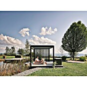Biohort Seitenwand (Passend für Biohort Pergola Lamellenpavillon Gr. 4, Dunkelgrau Metallic) | BAUHAUS