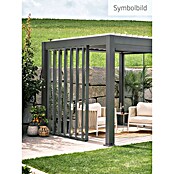 Biohort Seitenwand (Passend für Biohort Pergola Lamellenpavillon Gr. 2, Quarzgrau Metallic) | BAUHAUS