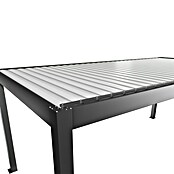 Biohort Lamellenpavillon Gr. 6 (B x T: 608 x 312 cm, Quarzgrau Metallic/Weiß, Material Gestell: Stahl) | BAUHAUS