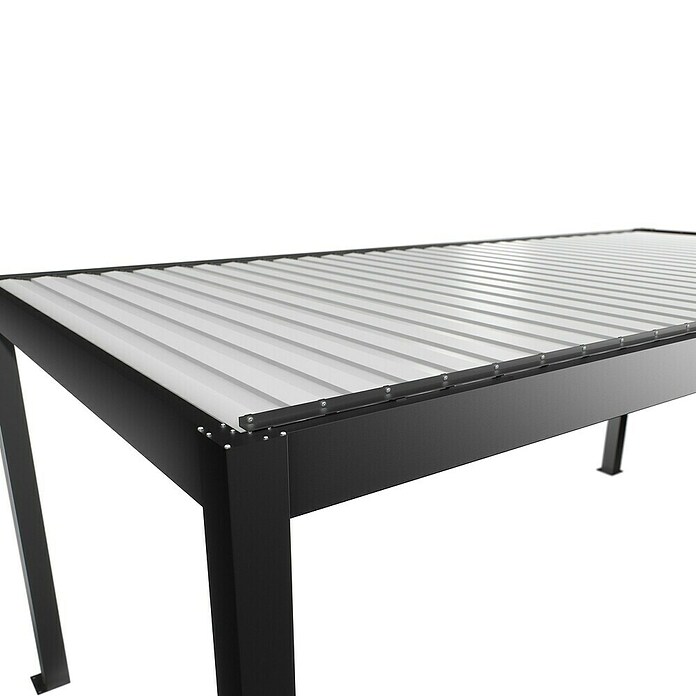 Biohort Lamellenpavillon Gr. 6 (B x T: 608 x 312 cm, Dunkelgrau Metallic, Material Gestell: Stahl) | BAUHAUS