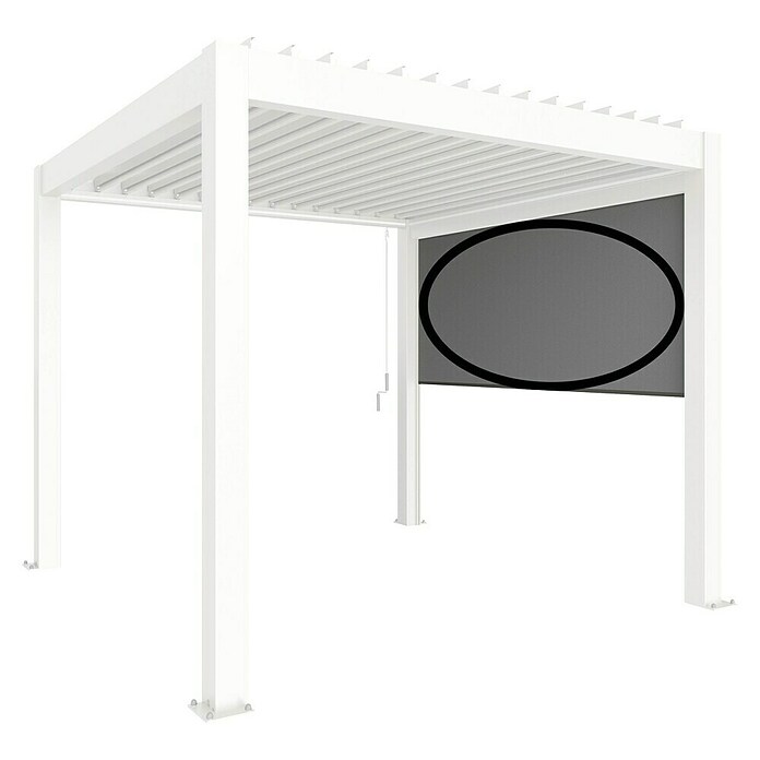Biohort Pergola Sonnenschutz Rollo manuell (272 x 10 x 235 cm, Passend für Biohort Pergola Lamellenpavillon Gr. 3, Weiß) | BAUHAUS