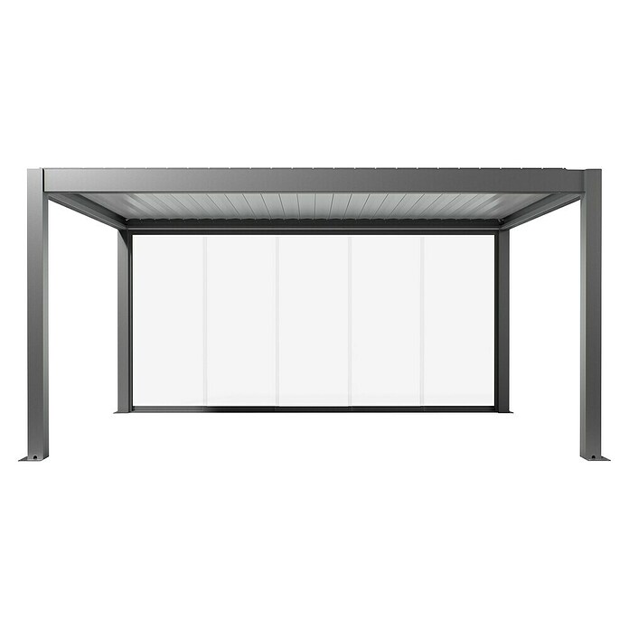 Biohort Pergola Schiebewand aus Glas (Passend für Biohort Pergola Lamellenpavillon Gr. 5, Quarzgrau Metallic) | BAUHAUS