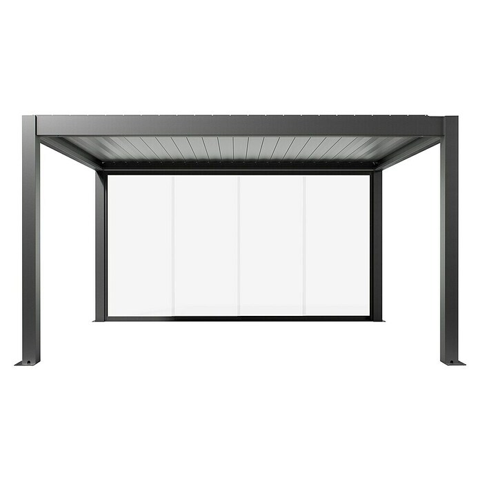Biohort Pergola Schiebewand aus Glas (Passend für Biohort Pergola Lamellenpavillon Gr. 4,5, Dunkelgrau Metallic) | BAUHAUS