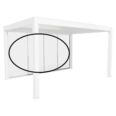Biohort Pergola Schiebewand aus Glas