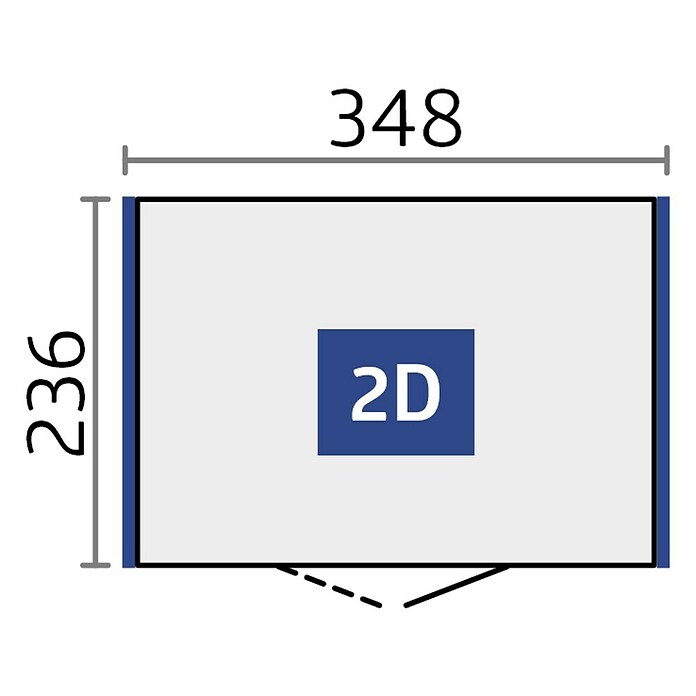 Biohort Neo Gerätehaus 2D (Außenbreite inkl. Dachüberstand: 348 cm, Außentiefe inkl. Dachüberstand: 236 cm, Stahl, Quarzgrau, Einzeltür) | BAUHAUS