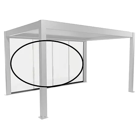 Biohort Pergola Schiebewand aus Glas