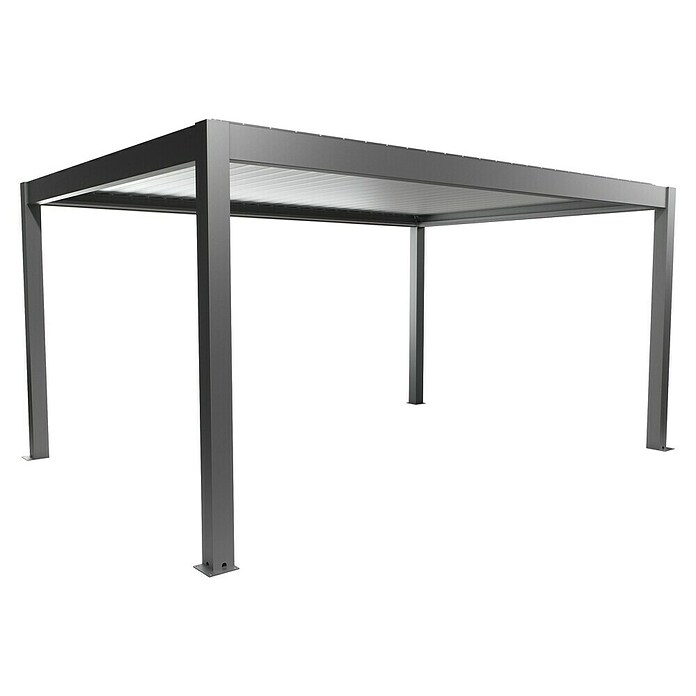 Biohort Pergola Lamellenpavillon Gr. 5 (B x T: 515,5 x 367,5 cm, Quarzgrau Metallic - Silber Metallic, Material Gestell: Stahl) | BAUHAUS