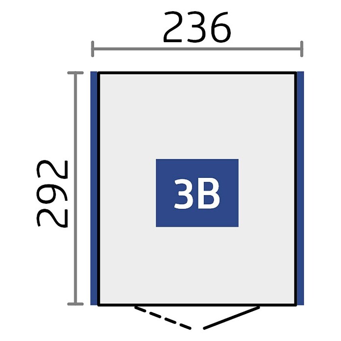 Biohort Neo Gerätehaus 3B (Außenbreite inkl. Dachüberstand: 236 cm, Außentiefe inkl. Dachüberstand: 292 cm, Stahl, Dunkelgrau-Metallic, Doppeltür) | BAUHAUS