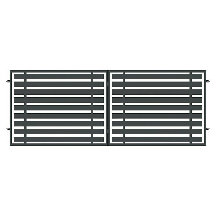 Polbram Ograjna vrata Dora  (4 x 1,5 m, Antracit, Kovina) | Kovinska ograjna vrata | Vrtna in ograjna vrata | Ograje in zastori | Vrt in prosti čas | Izdelki | BAUHAUS