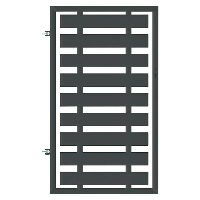 Polbram Ograjna vrata Dora L  (90 x 150 cm, Antracit, Kovina) | Kovinska ograjna vrata | Vrtna in ograjna vrata | Ograje in zastori | Vrt in prosti čas | Izdelki | BAUHAUS