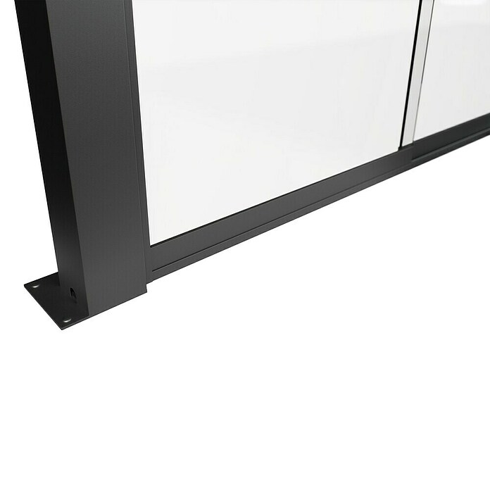 Biohort Pergola Schiebewand aus Glas (Passend für Biohort Pergola Lamellenpavillon Gr. 4, Dunkelgrau Metallic) | BAUHAUS