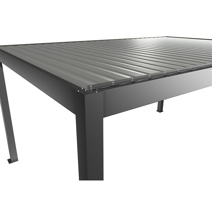 Biohort Pergola Lamellenpavillon Gr. 5 (B x T: 515,5 x 367,5 cm, Quarzgrau Metallic - Silber Metallic, Material Gestell: Stahl) | BAUHAUS