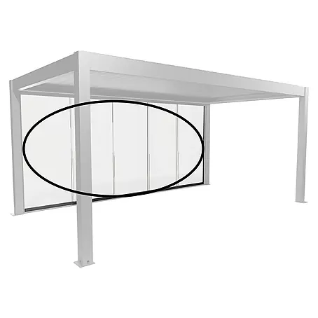 Biohort Pergola Schiebewand aus Glas