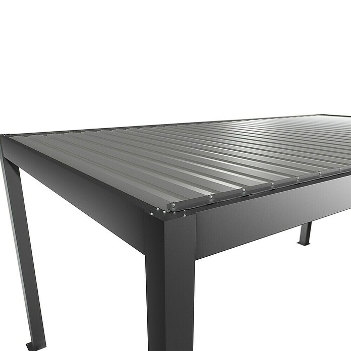 Biohort Lamellenpavillon Gr. 5,5 (B x T: 552,5 x 312 cm, Quarzgrau/Silber Metallic, Material Gestell: Stahl) | BAUHAUS