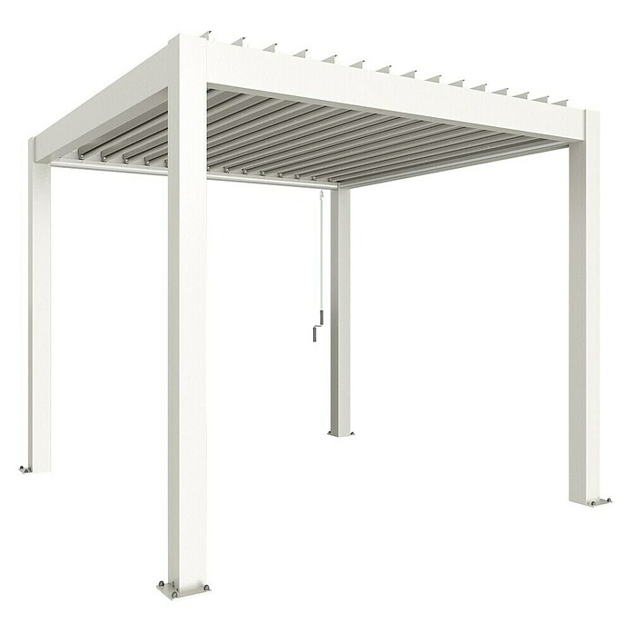 Biohort Lamellenpavillon Gr. 3 (B x T: 312 x 312 cm, Weiß, Material Gestell: Stahl) | BAUHAUS