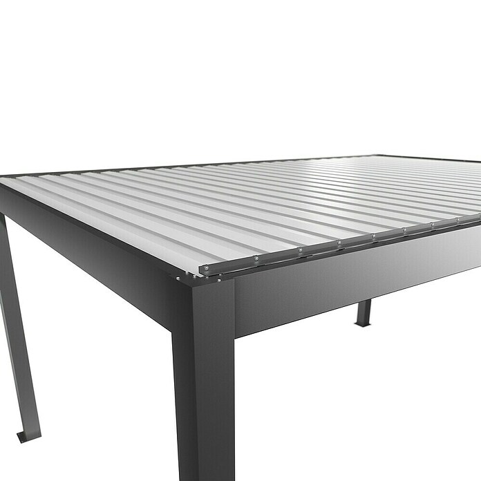 Biohort Lamellenpavillon Gr. 5 (B x T: 515,5 x 367,5 cm, Quarzgrau Metallic, Material Gestell: Stahl) | BAUHAUS