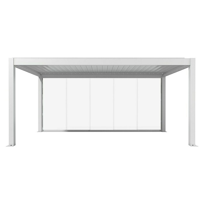 Biohort Pergola Schiebewand aus Glas (Passend für Biohort Pergola Lamellenpavillon Gr. 5,5, Weiß) | BAUHAUS