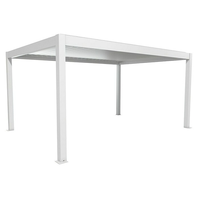 Biohort Lamellenpavillon Gr. 5 (B x T: 515,5 x 367,5 cm, Weiß - Silber Metallic, Material Gestell: Stahl) | BAUHAUS