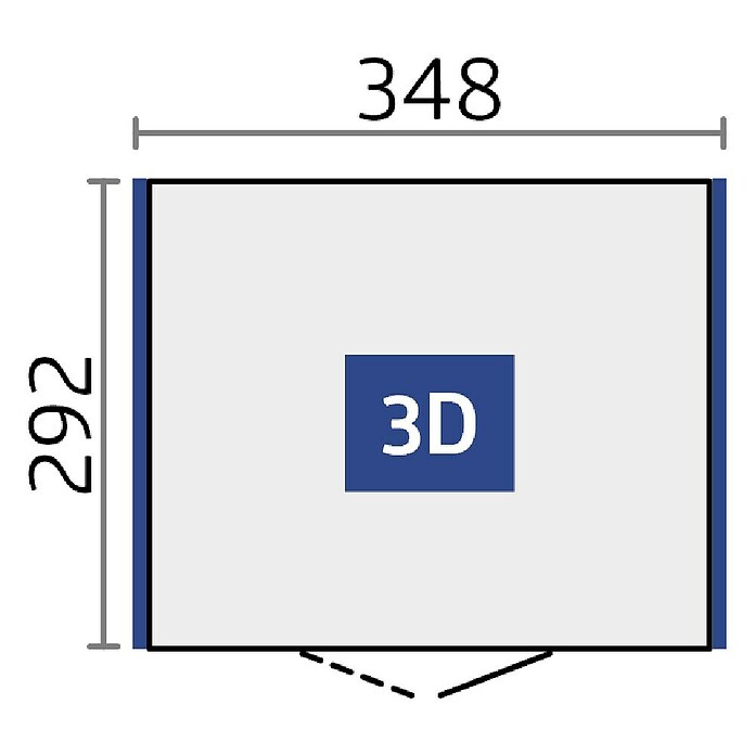 Biohort Neo Gerätehaus 3D (Außenbreite inkl. Dachüberstand: 348 cm, Außentiefe inkl. Dachüberstand: 292 cm, Stahl, Quarzgrau-Metallic, Doppeltür) | BAUHAUS