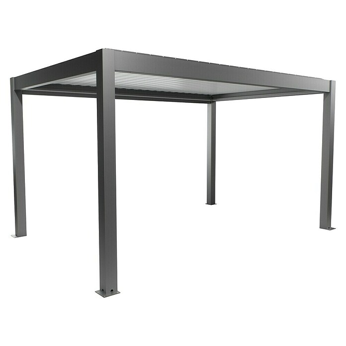 Biohort Lamellenpavillon Gr. 4,5 (B x T: 460 x 312 cm, Quarzgrau Metallic/Weiß, Material Gestell: Stahl) | BAUHAUS