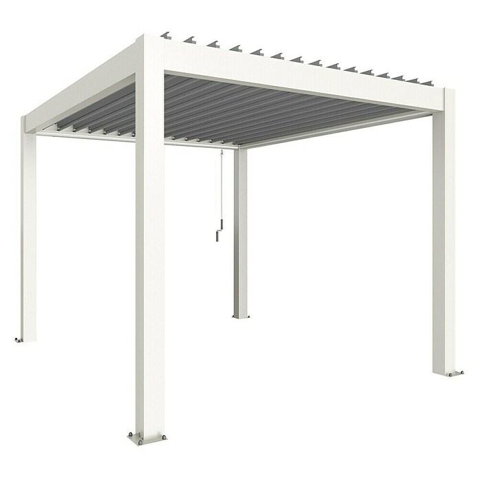 Biohort Pergola Gr. 3 (B x T: 312 x 367,5 cm, Weiß - Silber Metallic, Material Gestell: Stahl) | BAUHAUS