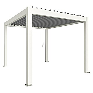 Biohort Pergola Gr. 3 (B x T: 312 x 367,5 cm, Weiß - Silber Metallic, Material Gestell: Stahl)