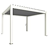 Biohort Lamellenpavillon Gr. 4 (B x T: 404,5 mm x 367,5 cm, Weiß - Silber Metallic, Material Gestell: Stahl) | BAUHAUS