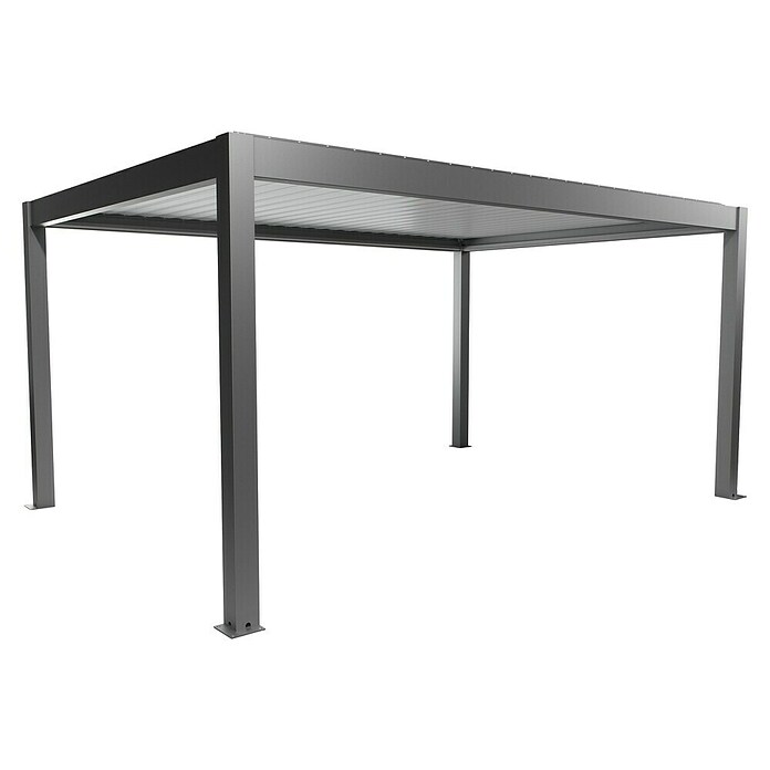 Biohort Lamellenpavillon Gr. 5 (B x T: 515,5 x 367,5 cm, Quarzgrau Metallic, Material Gestell: Stahl) | BAUHAUS