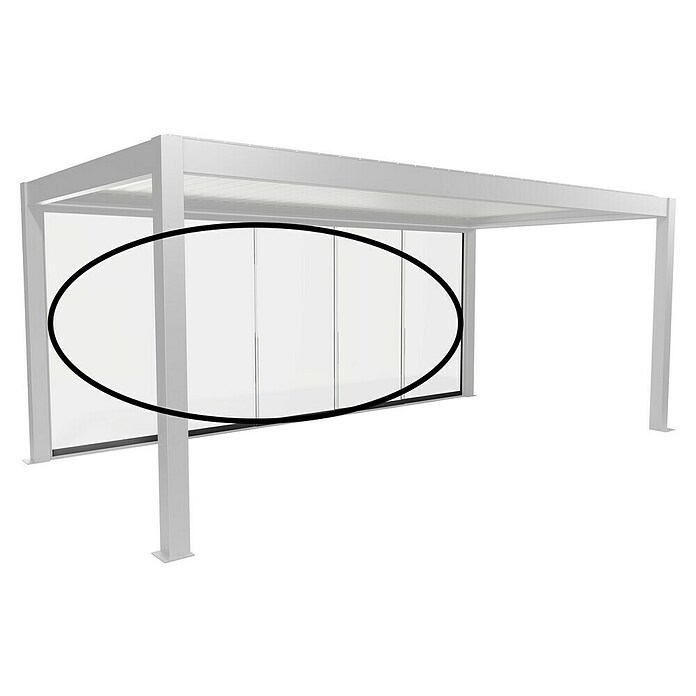 Biohort Pergola Schiebewand aus Glas (Passend für Biohort Pergola Lamellenpavillon Gr. 6, Quarzgrau Metallic) | BAUHAUS