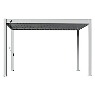 Sunfun Paviljon z lamelami Toluca (300 x 400 cm, Material ogrodja: Aluminij, Bela)