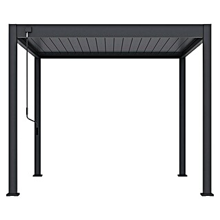 Sunfun Paviljon z lamelami Toluca (300 x 300 cm, Material ogrodja: Aluminij, Antracit)