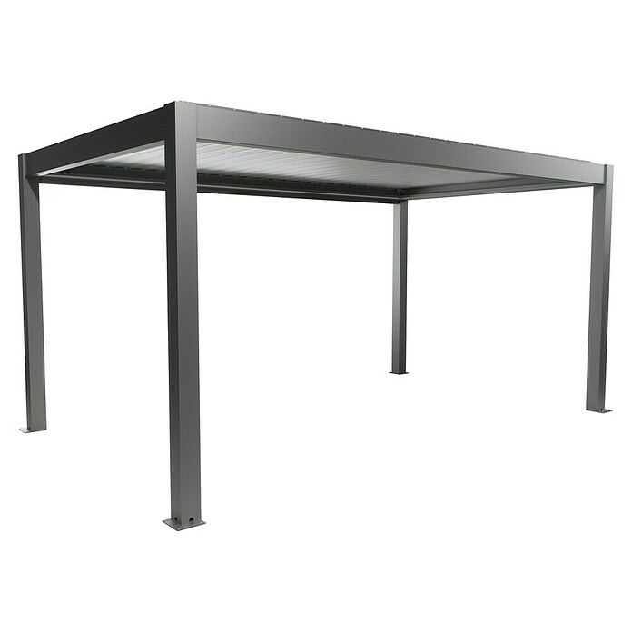 Biohort Lamellenpavillon Gr. 5 (B x T: 515,5 x 312 cm, Quarzgrau/Silber Metallic, Material Gestell: Stahl) | BAUHAUS