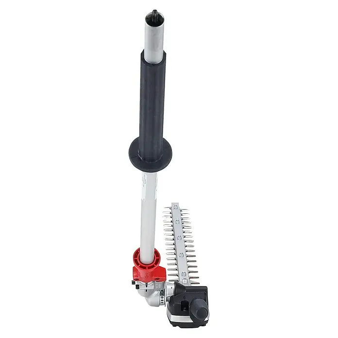Makita Heckenscheren-Aufsatz EN402MP - Passend für: DUX18, DUX60, UX01G - Heckenscherenaufsatz mit silberner Stange, schwarzem Griff, rotem Anschluss und Metallschneidklingen.