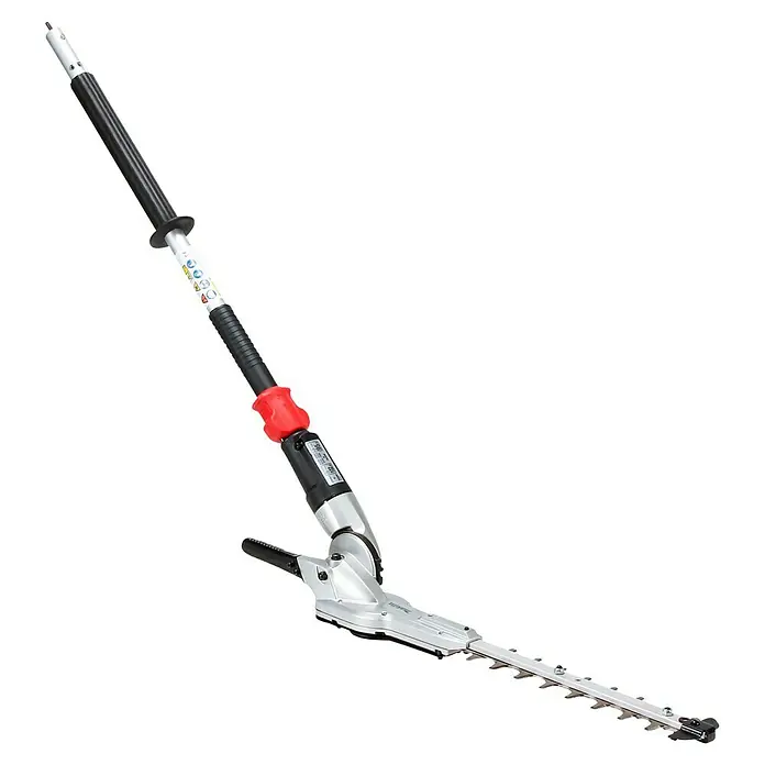 Makita Gras- & Strauchscherenaufsatz EN420MP - Passend für: DUX18, DUX60, UX01G - Teleskop-Heckenschere mit schwarzem Stiel, rotem Griff und silberner Schneide.