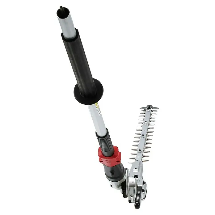Makita Heckenscheren-Aufsatz EN401MP - Passend für: DUX18, DUX60, UX01G - Heckenscherenaufsatz mit silbernen Klingen, schwarzer/silberner Stange, rotem Verbinder und Sternantrieb.