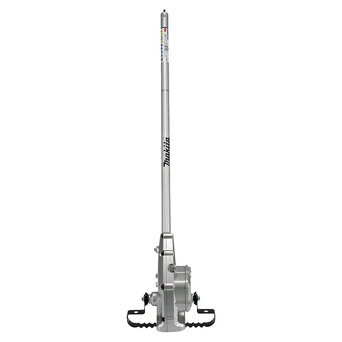Makita Stahlrad für Motorhacke WA400MP - Passend für: DUX18, DUX60, UX01G - Silberner Makita Elektrowerkzeug-Stielaufsatz mit schwarzen Griffen und Getriebegehäuse.