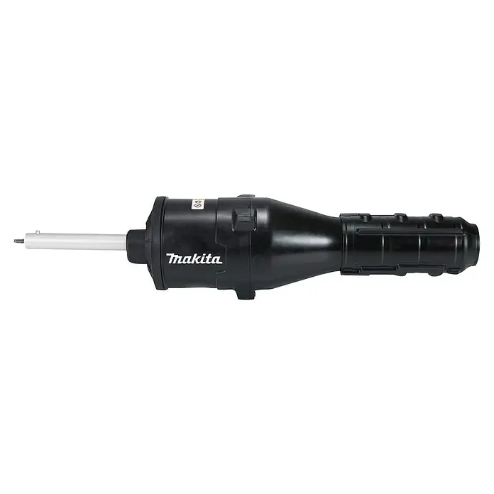 Makita Gebläseaufsatz UB402MP - Passend für: DUX18, DUX60, UX01G - Schwarzer Makita-Werkzeugaufsatz mit weißem Schaft.
