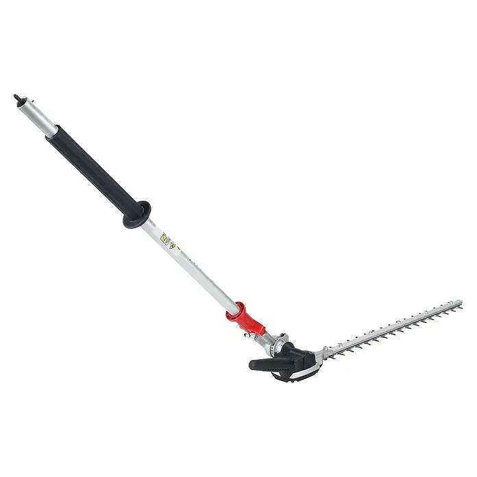 Makita Heckenscheren-Aufsatz EN402MP - Passend für: DUX18, DUX60, UX01G - Langstieliger Heckenschneider-Aufsatz mit verstellbarem silbernen Schneidkopf, rotem Gelenk und schwarzem Griff. Ideal für hohe Äste.