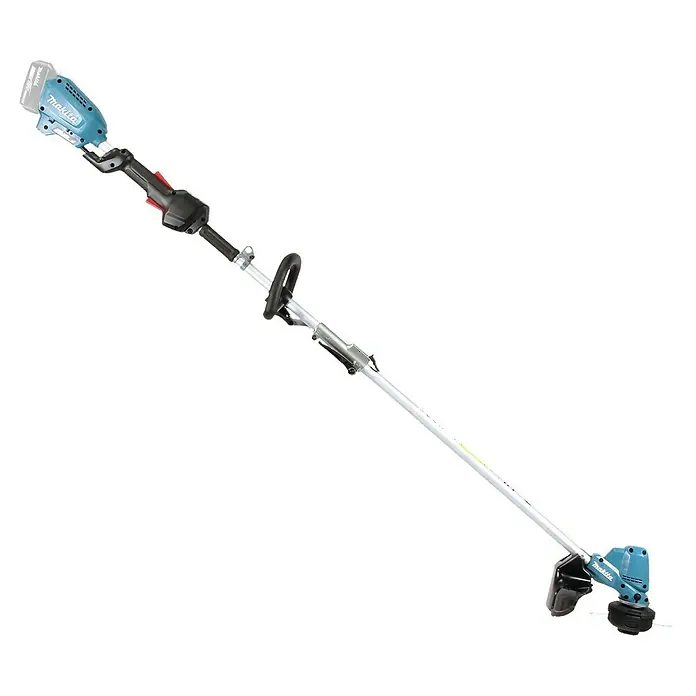 Makita LXT 18V Akku-Rasentrimmer DUR191LZX9 - 18 V, Li-Ionen, Ohne Akku, Schnittbreite Faden: 230 mm - Makita Akku-Rasentrimmer in Türkis und Schwarz, mit Akkupack, langem Schaft und Schneidkopf.