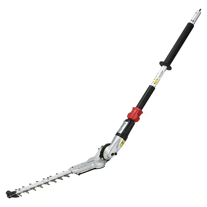 Makita Gras- & Strauchscherenaufsatz EN420MP - Passend für: DUX18, DUX60, UX01G - Langstiel-Heckenschere mit silbernen Klingen, schwarzen Griffen und rotem Gelenk, ideal für hohe Hecken.