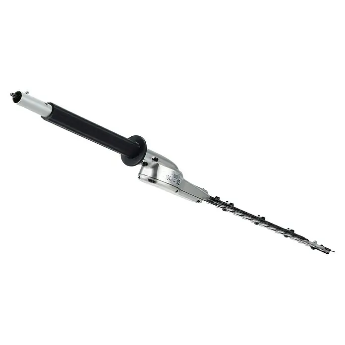 Makita Heckenscheren-Aufsatz EN410MP - Passend für: DUX18, DUX60, UX01G - Heckenscherenaufsatz aus silbernem Metall und schwarzem Kunststoff mit langer Klinge.
