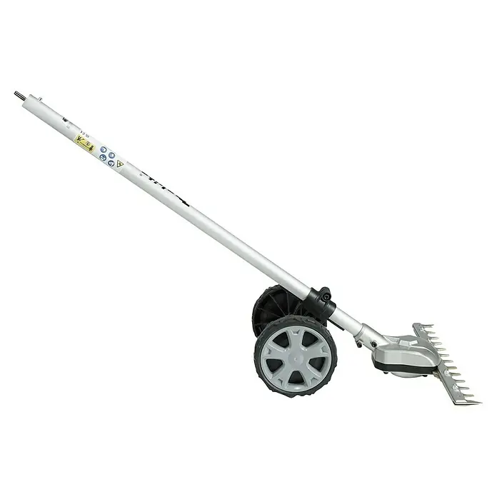Makita Gras- & Strauchscherenaufsatz EN424MP - Passend für: DUX18, DUX60, UX01G - Silberne und schwarze Teleskop-Heckenschere mit Rädern und abgewinkeltem Schneidkopf.